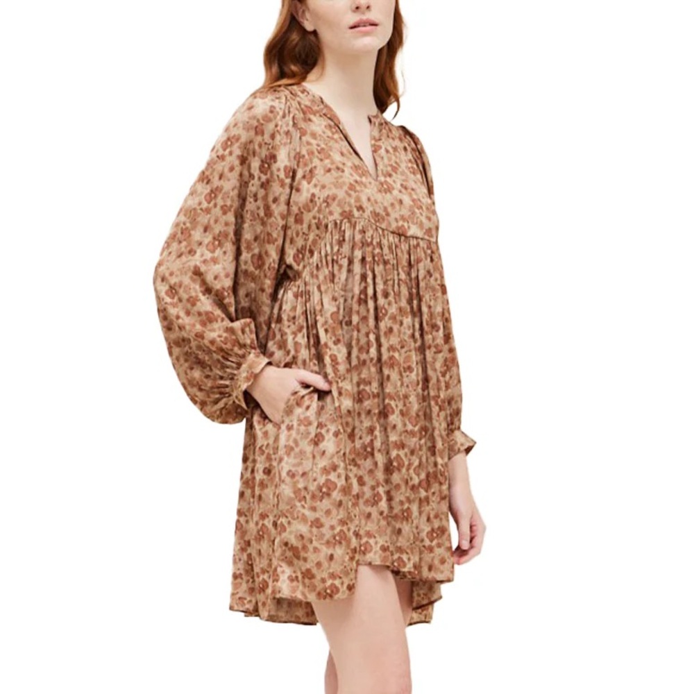 grade & gather Meadow Magic Satin Mini Dress